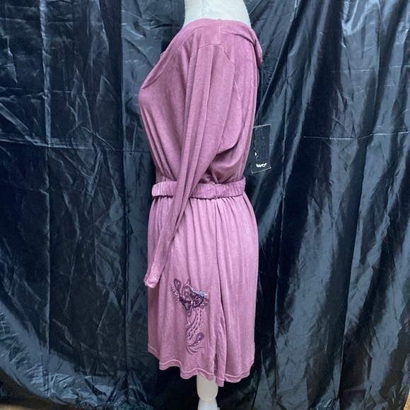 NWT‎ AnM size medium plum long sleeve casual stretch comfy fall winter belt - Picture 3 of 12